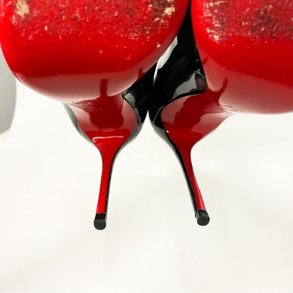 Christian Louboutin So Kate Patent Black 120mm Heels Authentic 38 - Picture 11 of 13